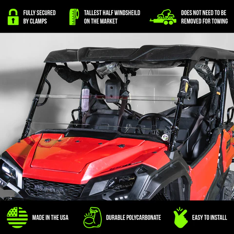 HONDA PIONEER 1000 HALF UTV WINDSHIELD