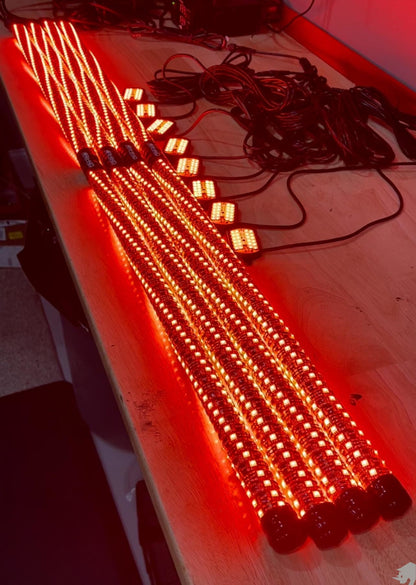 Horizontal LED RGB Whip Light Bar